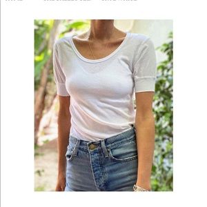 The Great. The ballet tee in white Sz 0/XS